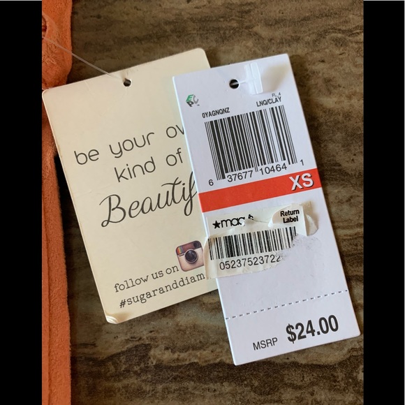 BELLE DU JOUR ARROW FRINGE STYLE TOP SZ XSM - Picture 5 of 8